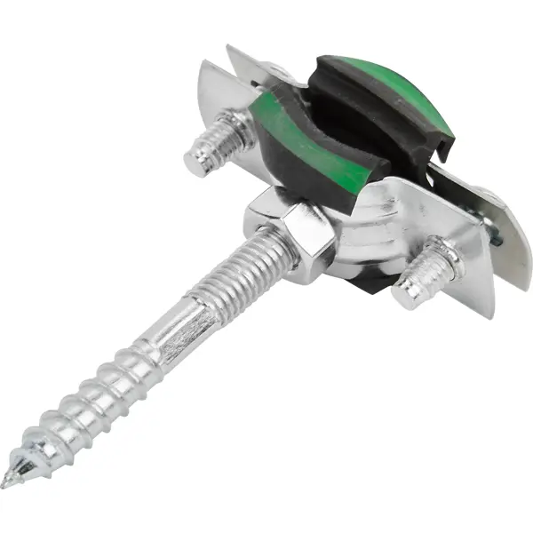 Хомут сантехнический Mayer 3/8" 16-19 мм со шпилькой 8x60 и дюбелем гайка M8