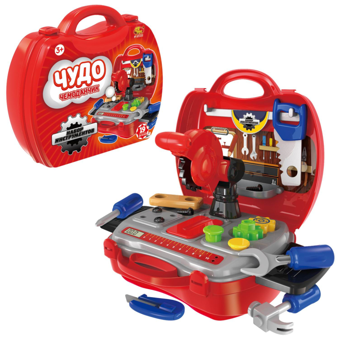 Игровой набор Abtoys Чудо-чемоданчик. Набор инструментов, 19 предметов
