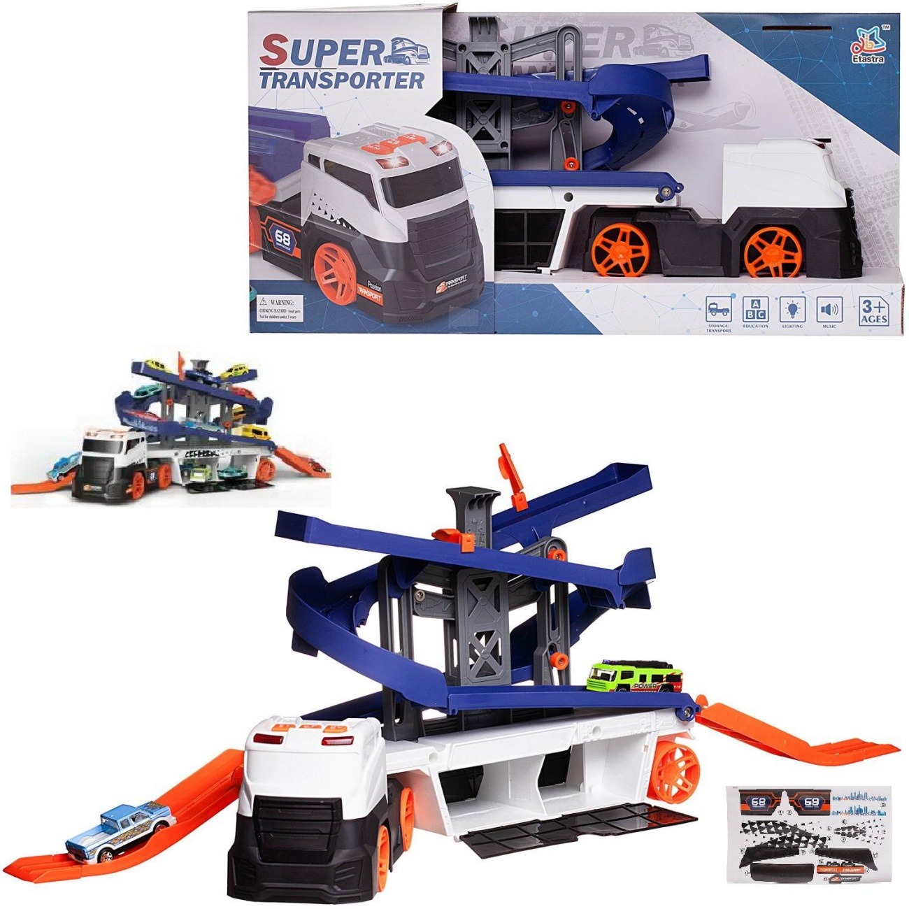 Игровой набор Junfa Автовоз-трек-парковка 3в1 (WT-07956)