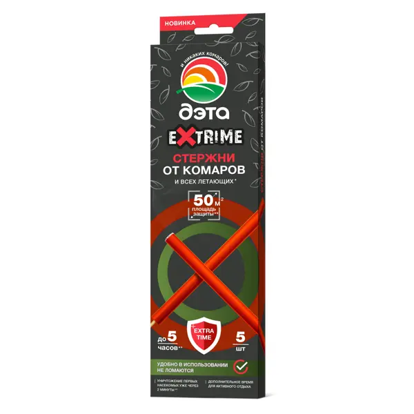 Инсектицид для защиты от комаров Дэта Extrime стержни 5 шт.