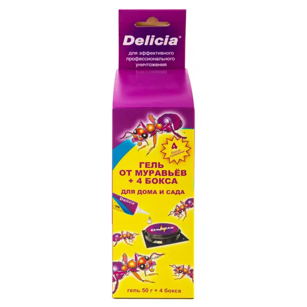 Инсектицид для защиты от муравьев Delicia 50 г 4 шт.