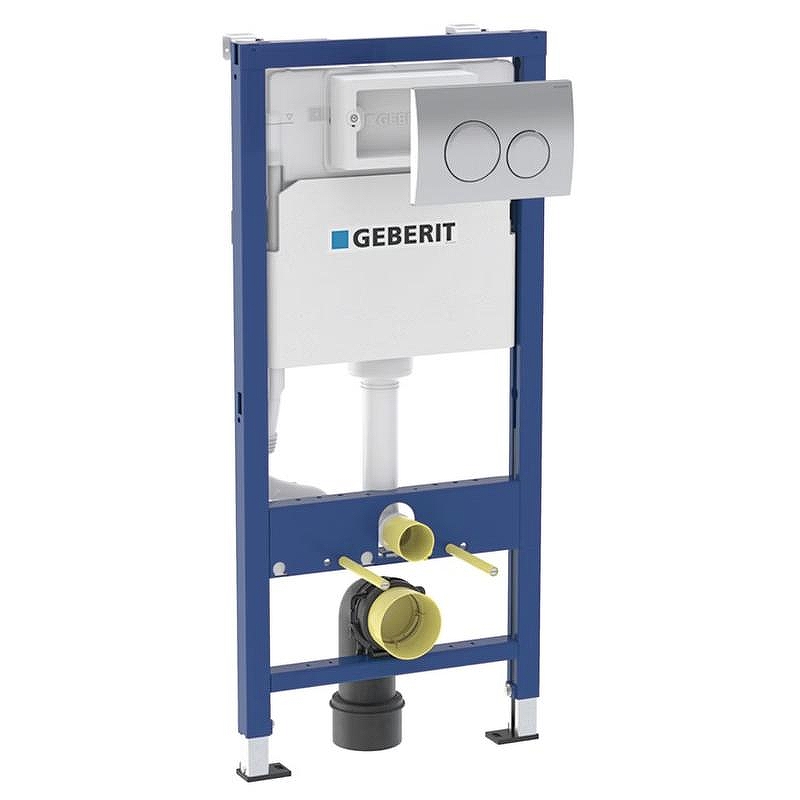 Инсталляция Geberit Delta 458.118.21.2 для унитаза с клавишей смыва цвет Хром