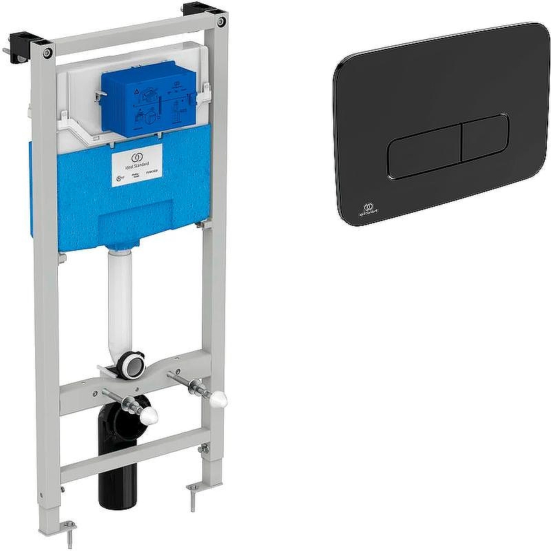 Инсталляция Ideal Standard Prosys TT00007/123A6 для унитаза с Черной матовой клавишей смыва