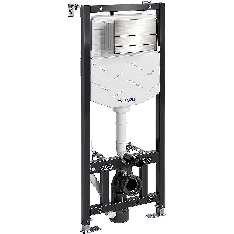 Инсталляция WasserKRAFT Aller 10TLT.010.ME.BN04 для унитаза с клавишей смыва Никель