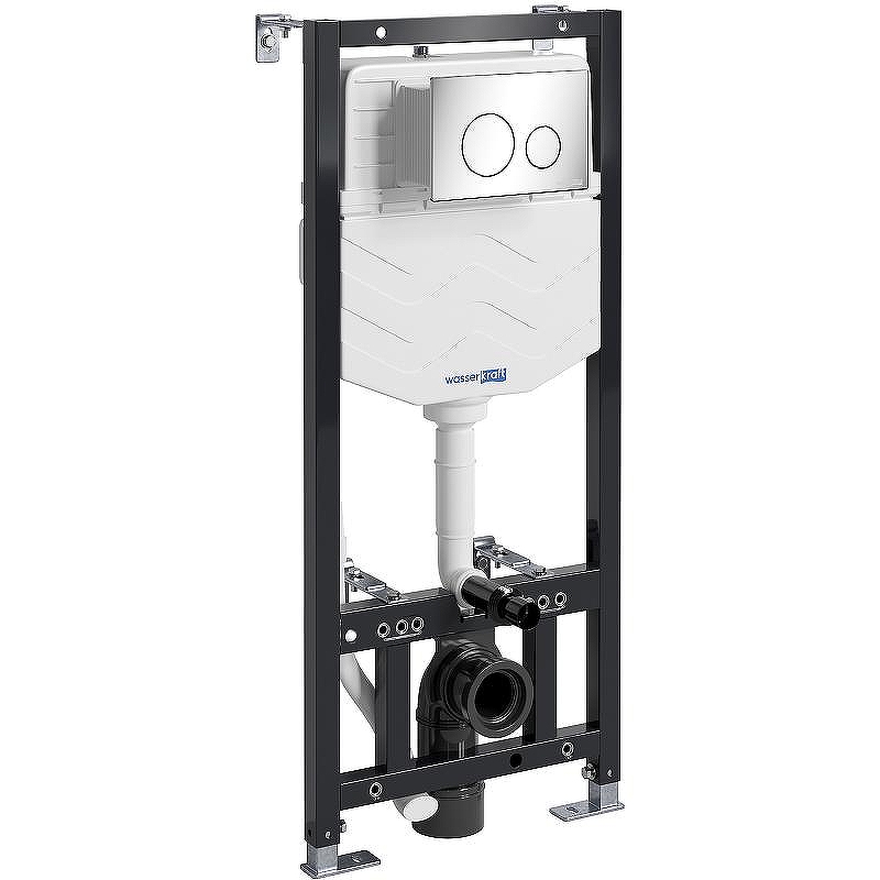 Инсталляция WasserKRAFT Aller 10TLT.010.ME.CH02 для унитаза с клавишей смыва Хром