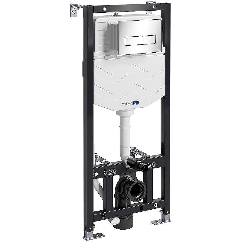 Инсталляция WasserKRAFT Aller 10TLT.010.ME.CH03 для унитаза с клавишей смыва Хром