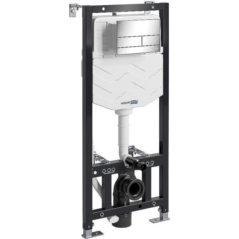 Инсталляция WasserKRAFT Aller 10TLT.010.ME.CH04 для унитаза с клавишей смыва Хром