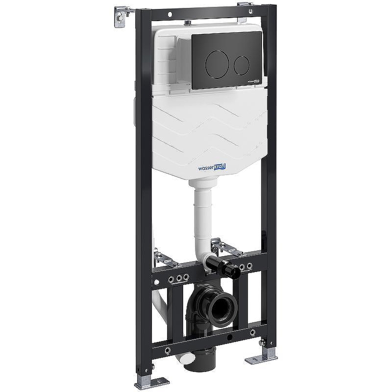 Инсталляция WasserKRAFT Aller 10TLT.010.ME.MB02 для унитаза с Черной матовой клавишей смыва