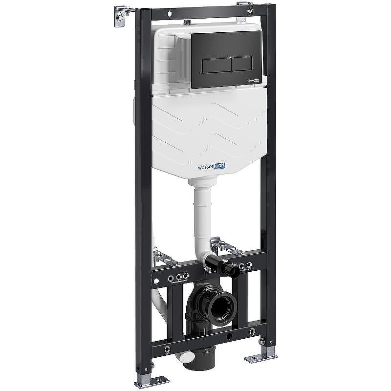 Инсталляция WasserKRAFT Aller 10TLT.010.ME.MB03 для унитаза с Черной матовой клавишей смыва