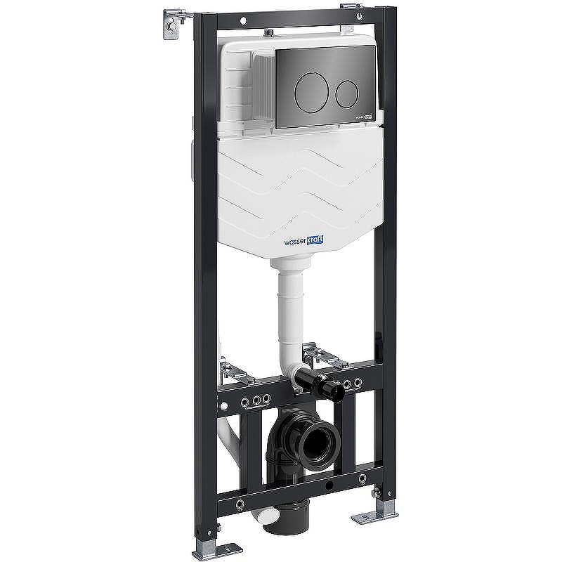 Инсталляция WasserKRAFT Aller 10TLT.010.ME.PB02 для унитаза с Черной глянцевой клавишей смыва