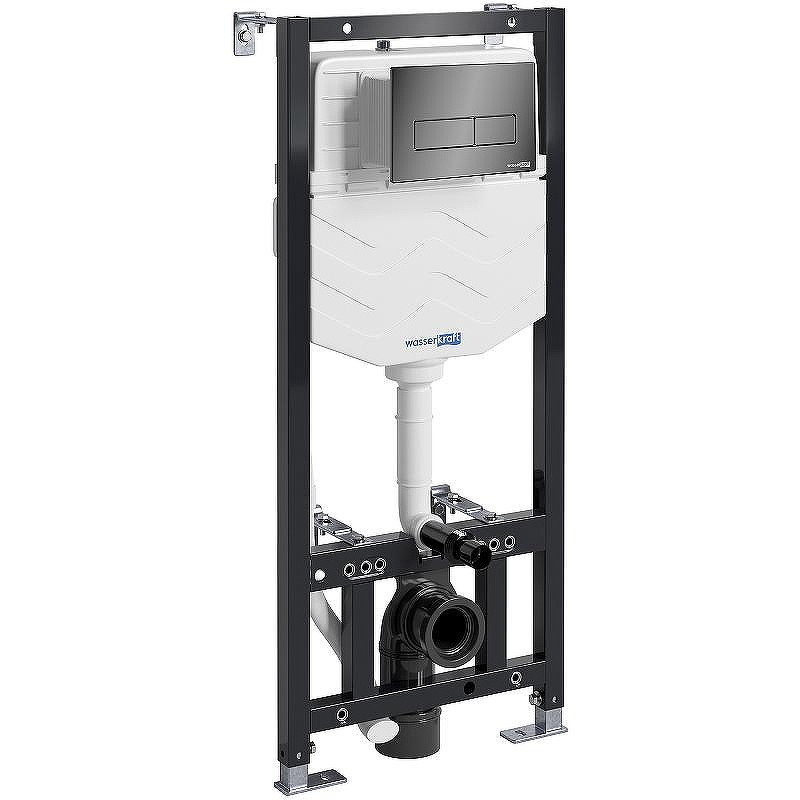 Инсталляция WasserKRAFT Aller 10TLT.010.ME.PB03 для унитаза с Черной глянцевой клавишей смыва