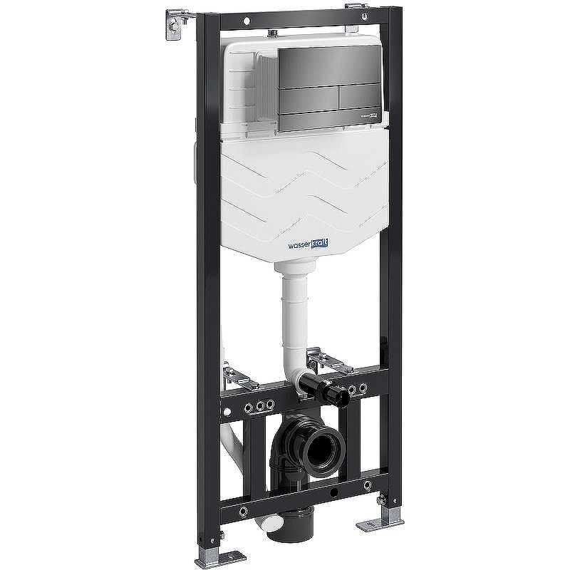 Инсталляция WasserKRAFT Aller 10TLT.010.ME.PB04 для унитаза с Черной глянцевой клавишей смыва