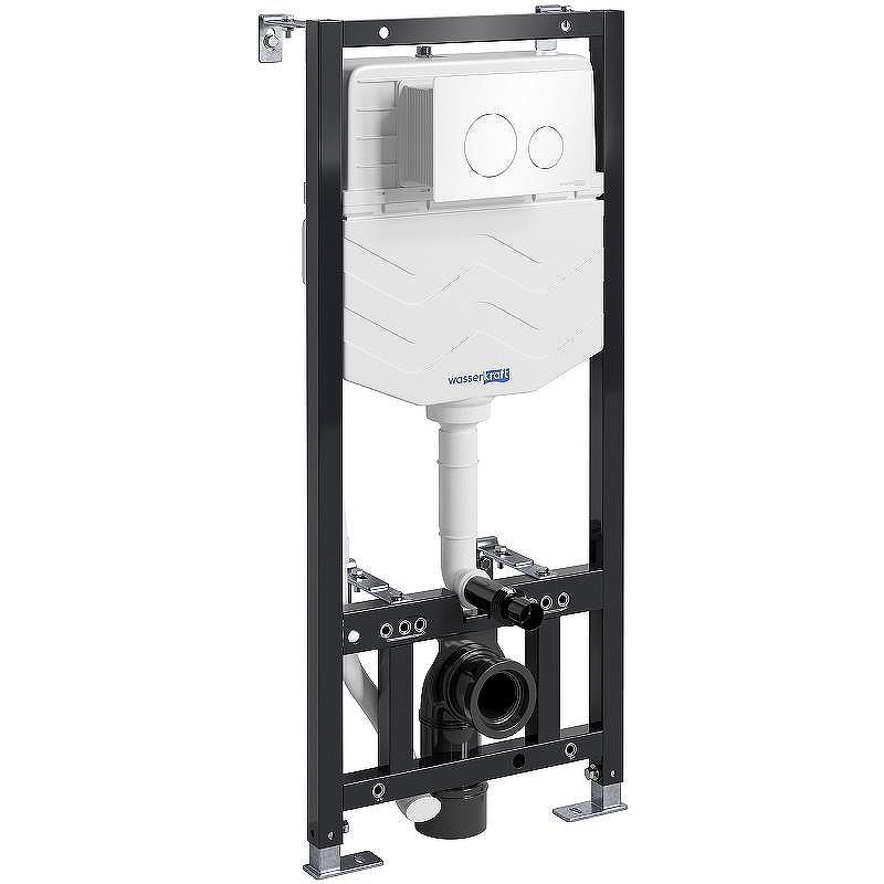 Инсталляция WasserKRAFT Aller 10TLT.010.ME.WH02 для унитаза с Белой глянцевой клавишей смыва