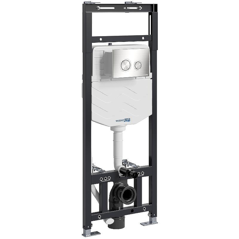 Инсталляция WasserKRAFT Alme 15TLT.010.ME.BN01 для унитаза с клавишей смыва Никель