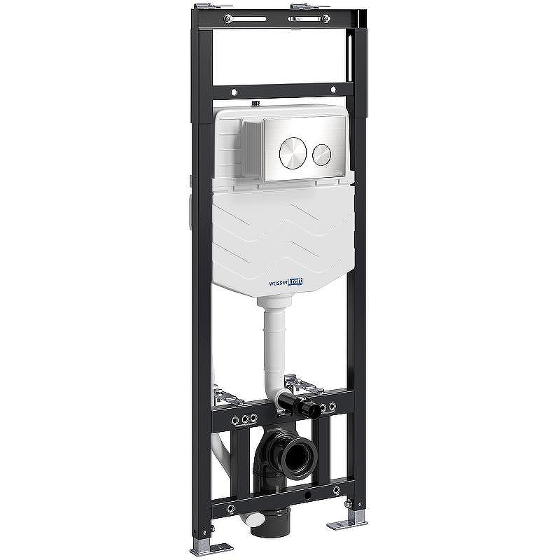 Инсталляция WasserKRAFT Alme 15TLT.010.ME.BN02 для унитаза с клавишей смыва Никель