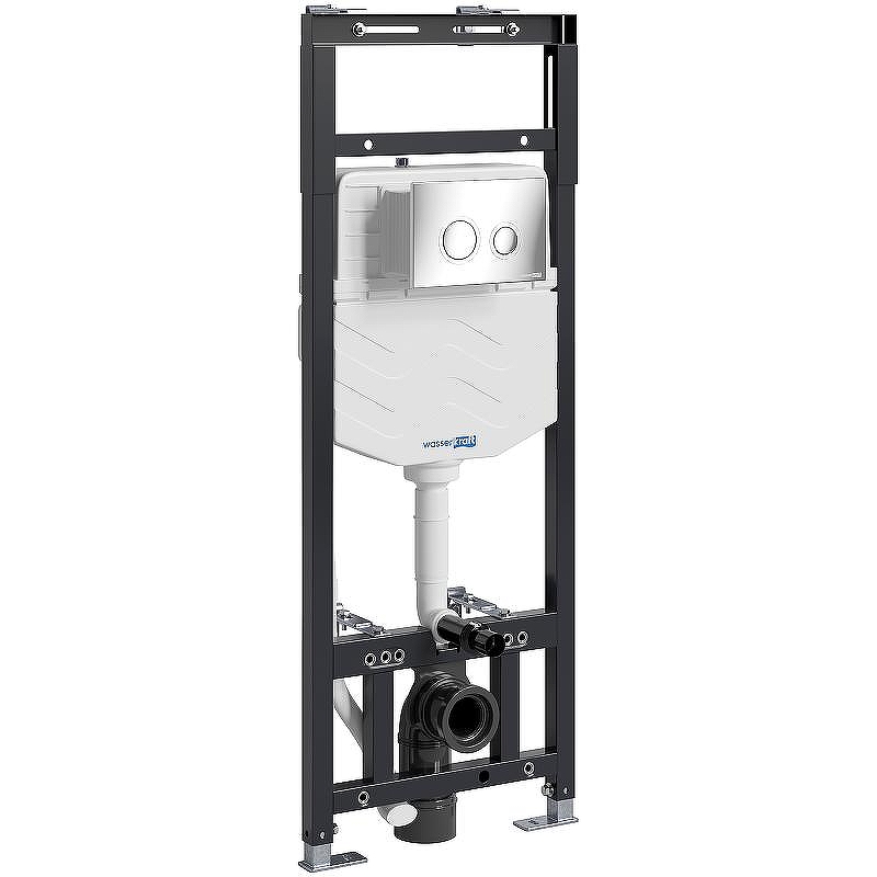 Инсталляция WasserKRAFT Alme 15TLT.010.ME.CH01 для унитаза с клавишей смыва Хром