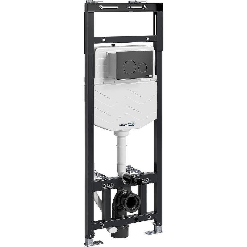 Инсталляция WasserKRAFT Alme 15TLT.010.ME.MB02 для унитаза с Черной матовой клавишей смыва