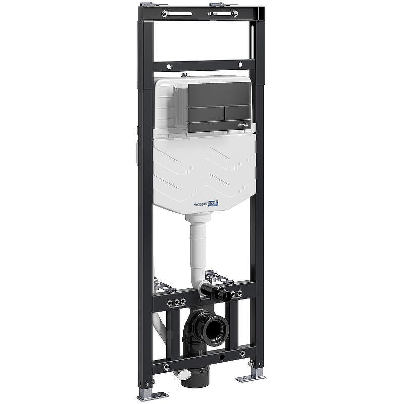 Инсталляция WasserKRAFT Alme 15TLT.010.ME.MB04 для унитаза с Черной матовой клавишей смыва