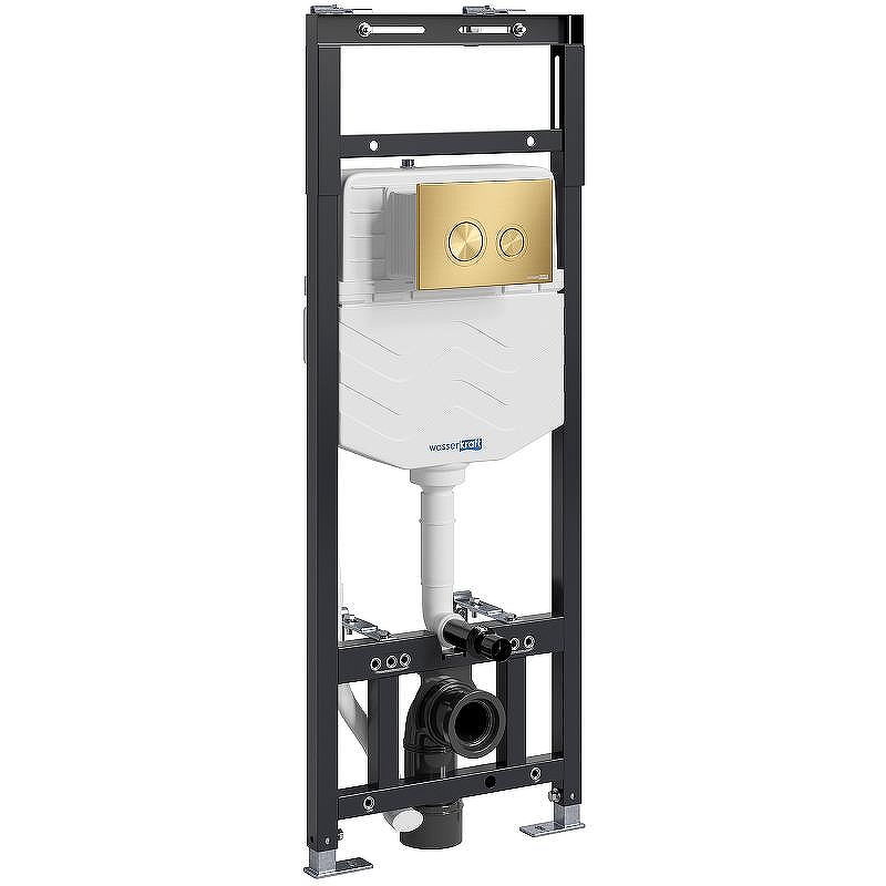 Инсталляция WasserKRAFT Alme 15TLT.010.ME.MG01 для унитаза с клавишей смыва Золото матовое