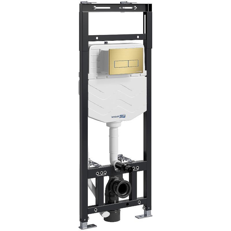 Инсталляция WasserKRAFT Alme 15TLT.010.ME.MG03 для унитаза с клавишей смыва Золото матовое