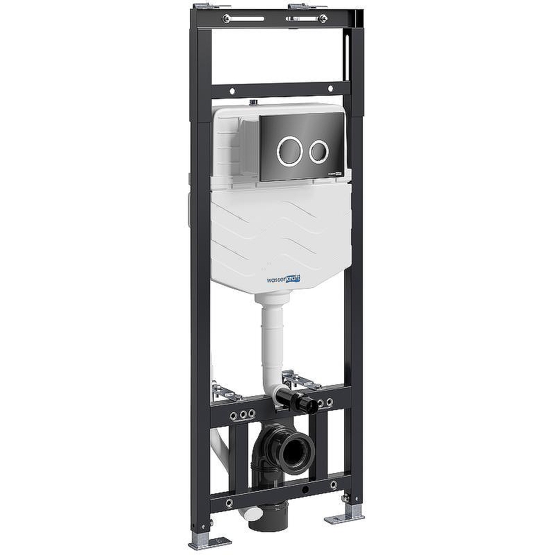 Инсталляция WasserKRAFT Alme 15TLT.010.ME.PB01 для унитаза с Черной глянцевой клавишей смыва