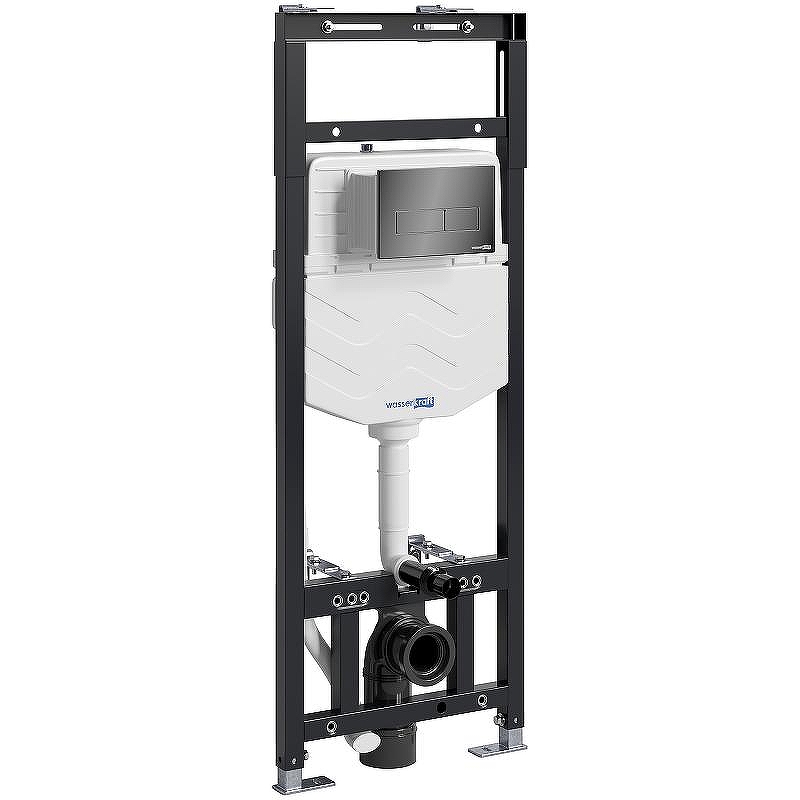 Инсталляция WasserKRAFT Alme 15TLT.010.ME.PB03 для унитаза с клавишей смыва Черный глянец