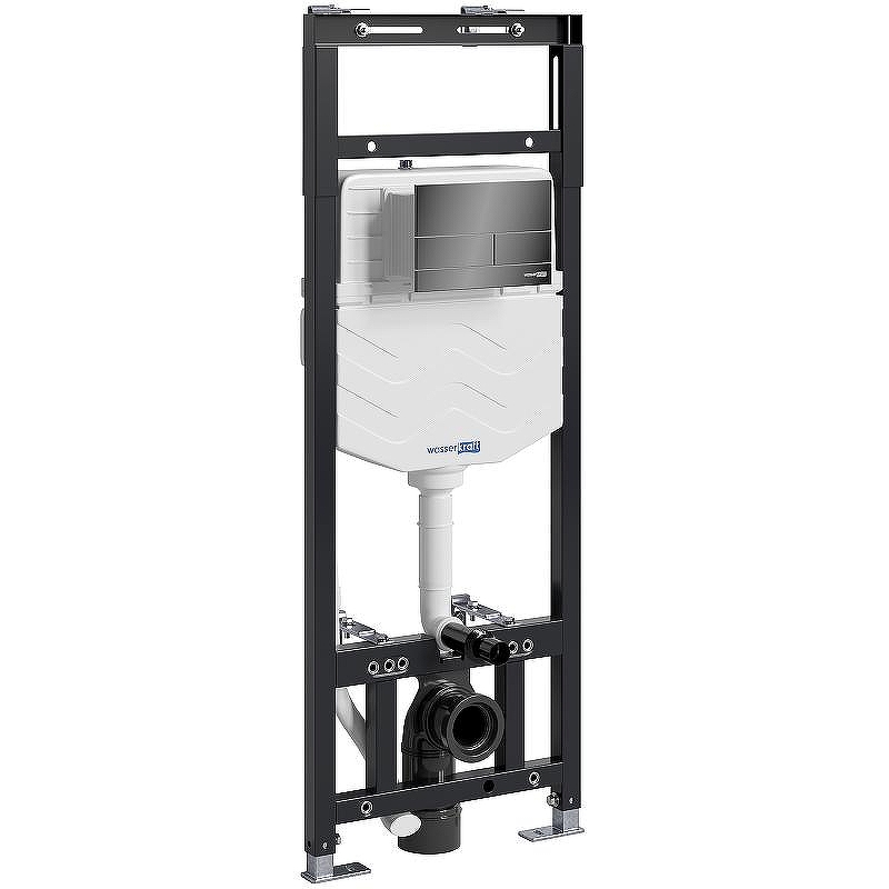 Инсталляция WasserKRAFT Alme 15TLT.010.ME.PB04 для унитаза с клавишей смыва Черный глянец