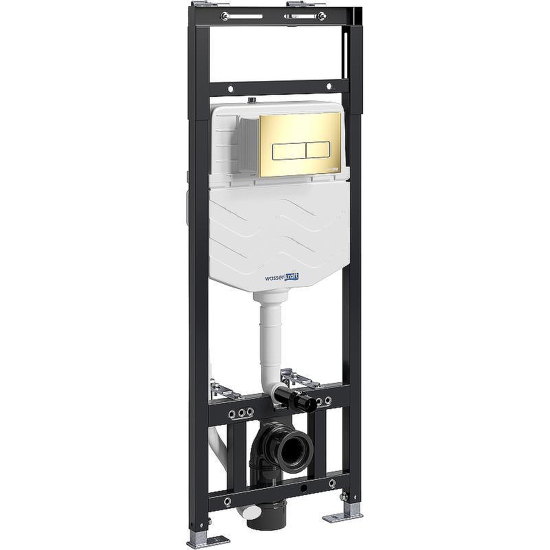 Инсталляция WasserKRAFT Alme 15TLT.010.ME.PG03 для унитаза с клавишей смыва Золото