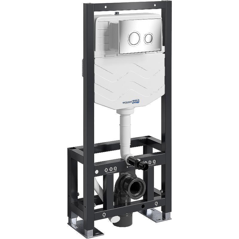 Инсталляция WasserKRAFT Dill 61TLT.010.ME.CH01 для унитаза с клавишей смыва Хром