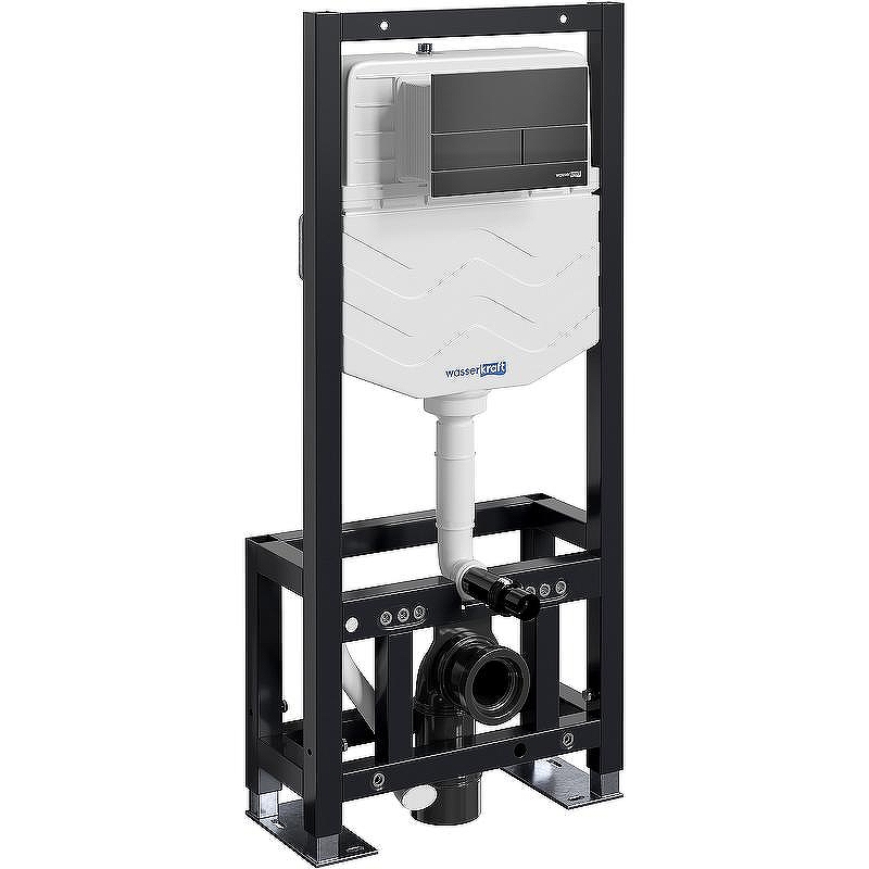 Инсталляция WasserKRAFT Dill 61TLT.010.ME.MB04 для унитаза с Черной матовой клавишей смыва