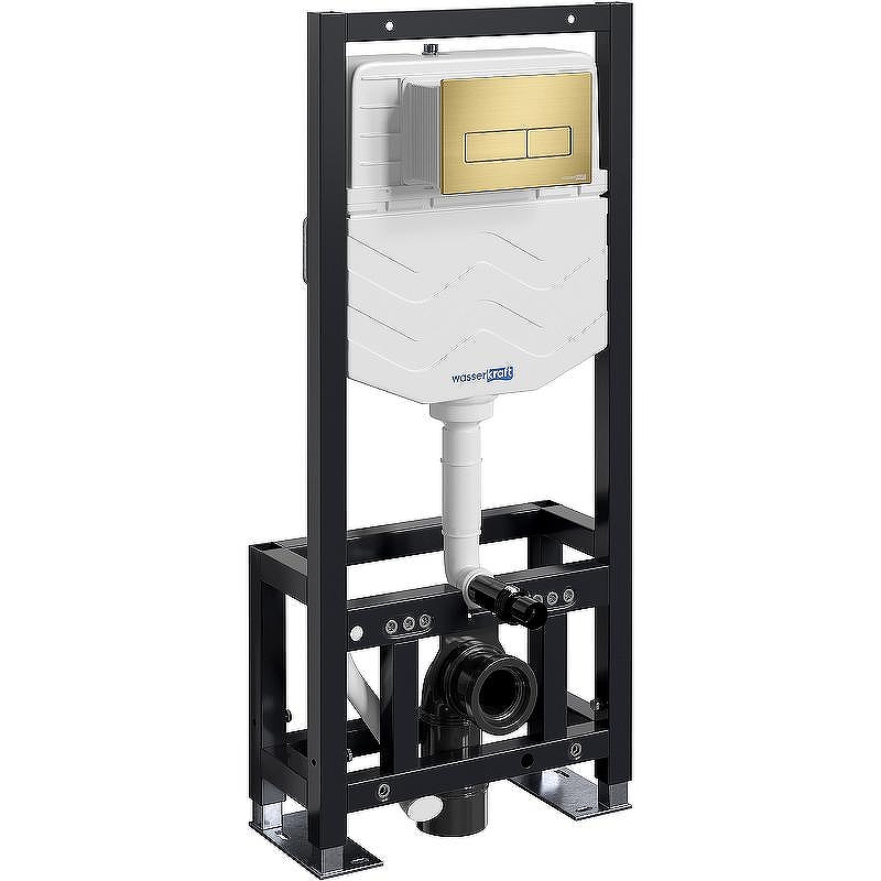 Инсталляция WasserKRAFT Dill 61TLT.010.ME.MG03 для унитаза с клавишей смыва Золото матовое