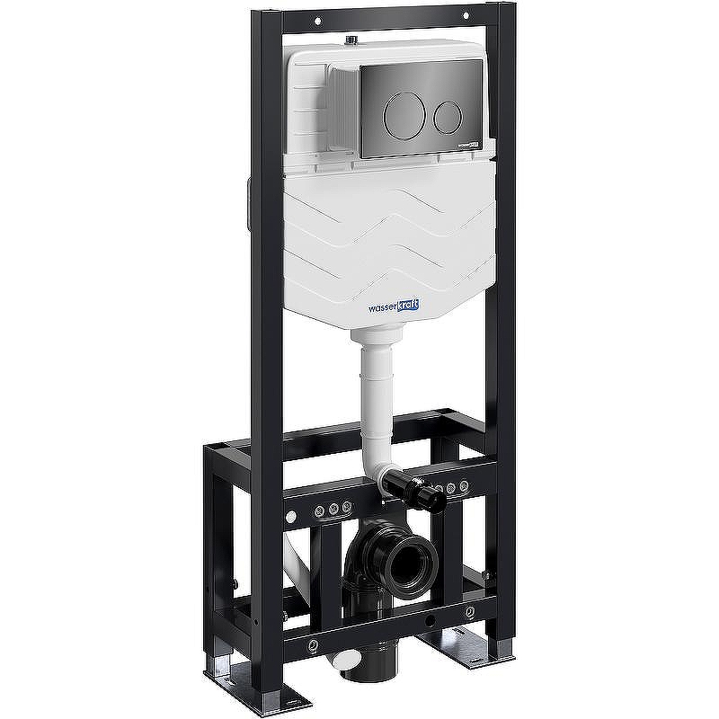 Инсталляция WasserKRAFT Dill 61TLT.010.ME.PB02 для унитаза с клавишей смыва Черный глянец