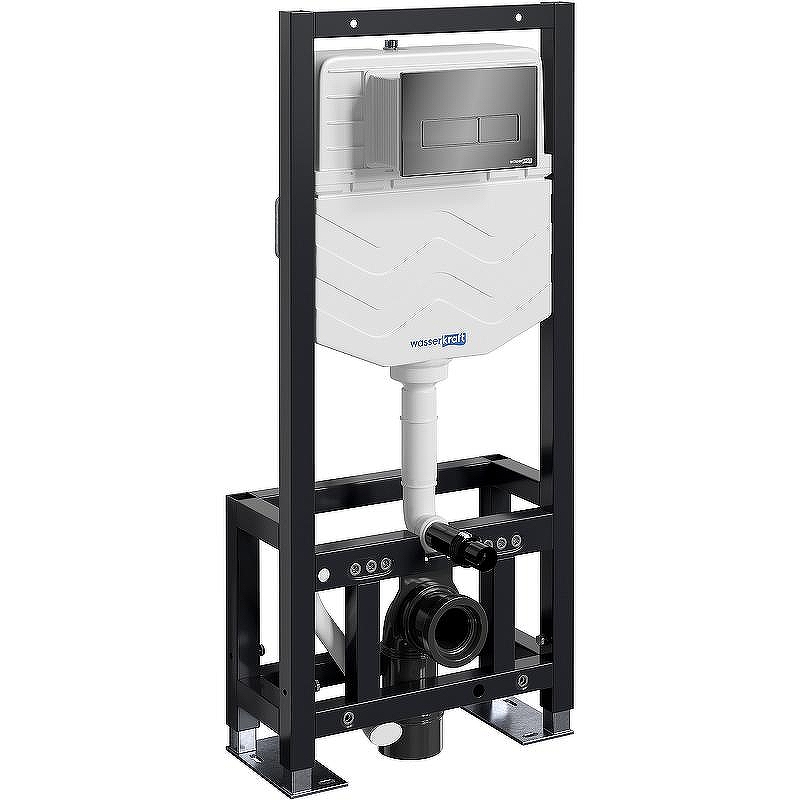 Инсталляция WasserKRAFT Dill 61TLT.010.ME.PB03 для унитаза с клавишей смыва Черный глянец