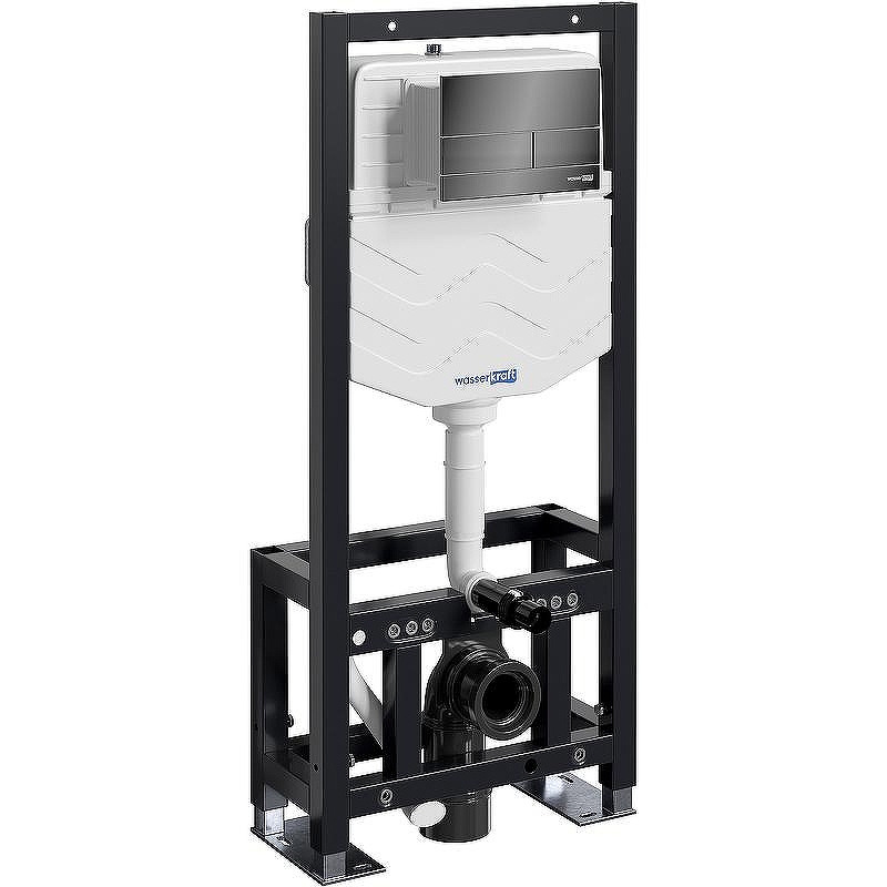 Инсталляция WasserKRAFT Dill 61TLT.010.ME.PB04 для унитаза с клавишей смыва Черный глянец
