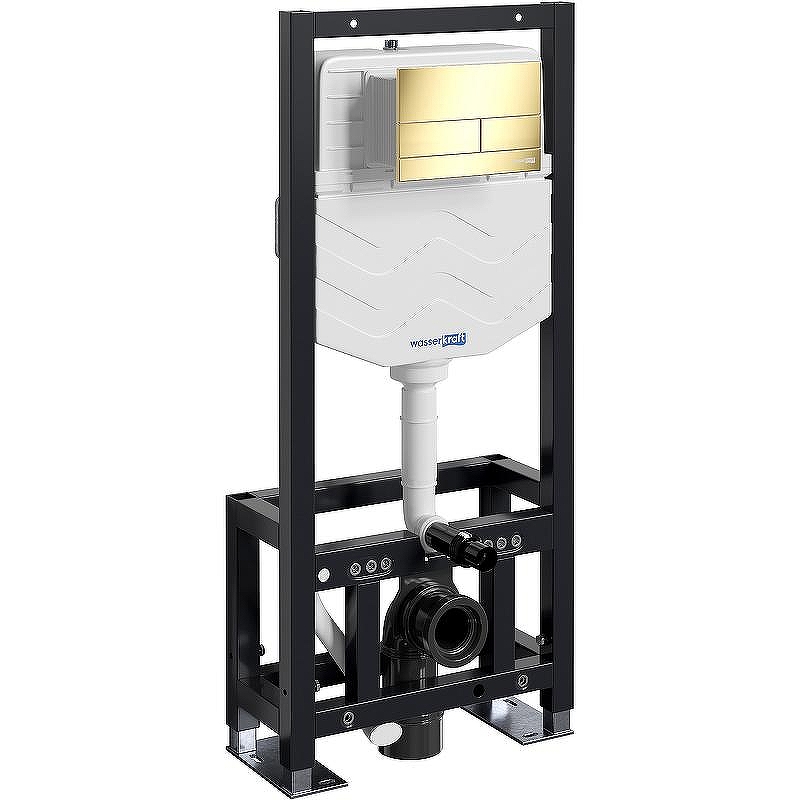 Инсталляция WasserKRAFT Dill 61TLT.010.ME.PG04 для унитаза с клавишей смыва Золото глянцевое