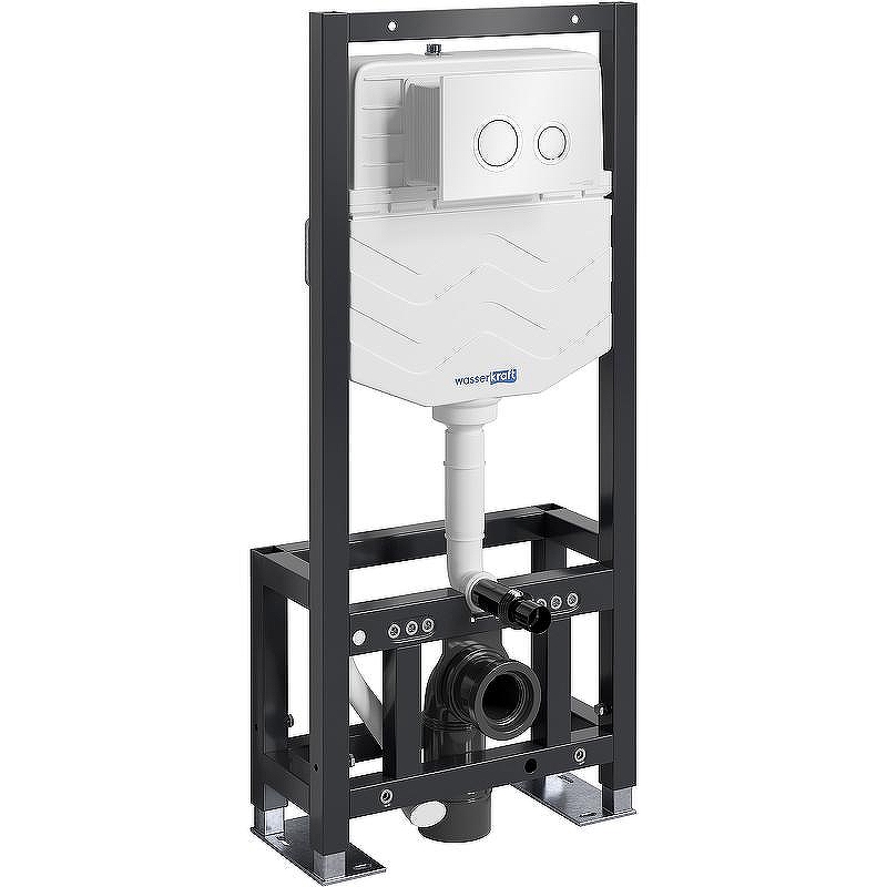 Инсталляция WasserKRAFT Dill 61TLT.010.ME.WH01 для унитаза с Белой клавишей смыва