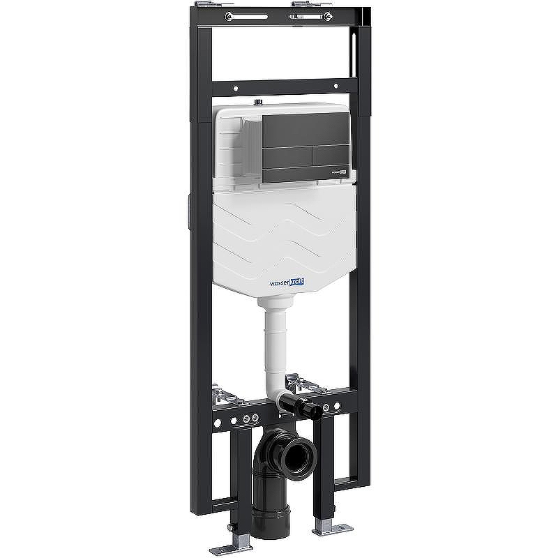 Инсталляция WasserKRAFT Dinkel 58TLT.010.ME.MB04 для унитаза с Черной матовой клавишей смыва