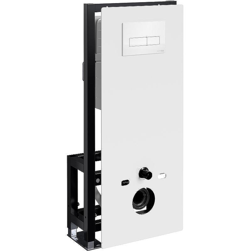 Инсталляция WasserKRAFT Glan 66TLT.010.ME.WH.WH03 для унитаза Белое стекло с Белой клавишей смыва