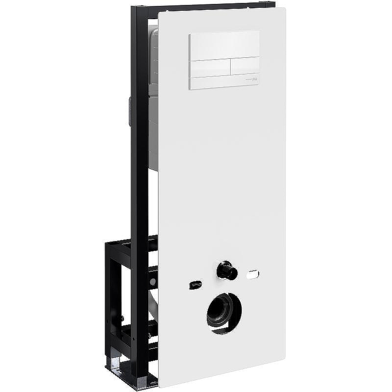 Инсталляция WasserKRAFT Glan 66TLT.010.ME.WH.WM04 для унитаза Белое стекло с Белой матовой клавишей смыва