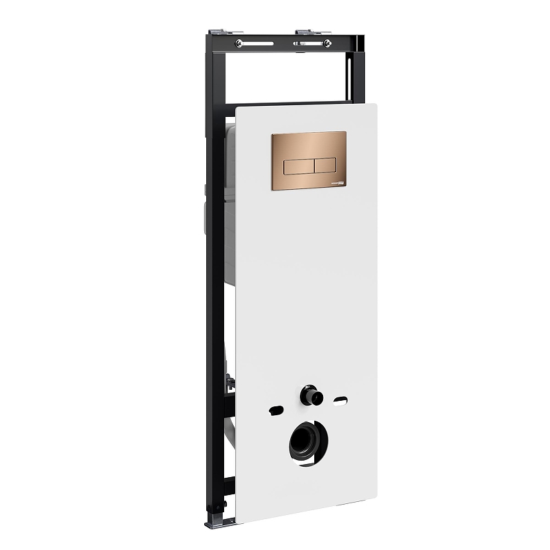 Инсталляция WasserKRAFT Salm 27TLT.010.ME.WH.RG03 для унитаза с клавишей смыва цвет Розовое золото