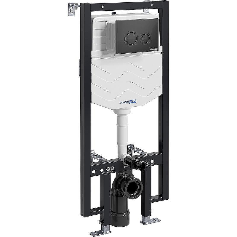 Инсталляция WasserKRAFT Vils 56TLT.010.ME.MB01 для унитаза с Черной матовой клавишей смыва