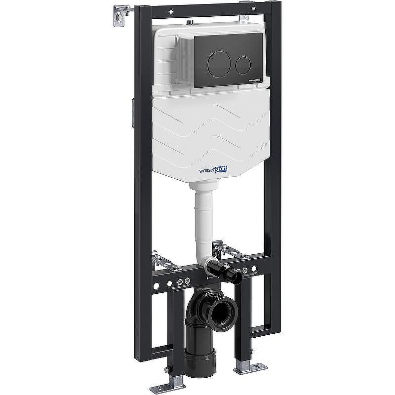 Инсталляция WasserKRAFT Vils 56TLT.010.ME.MB02 для унитаза с Черной матовой клавишей смыва
