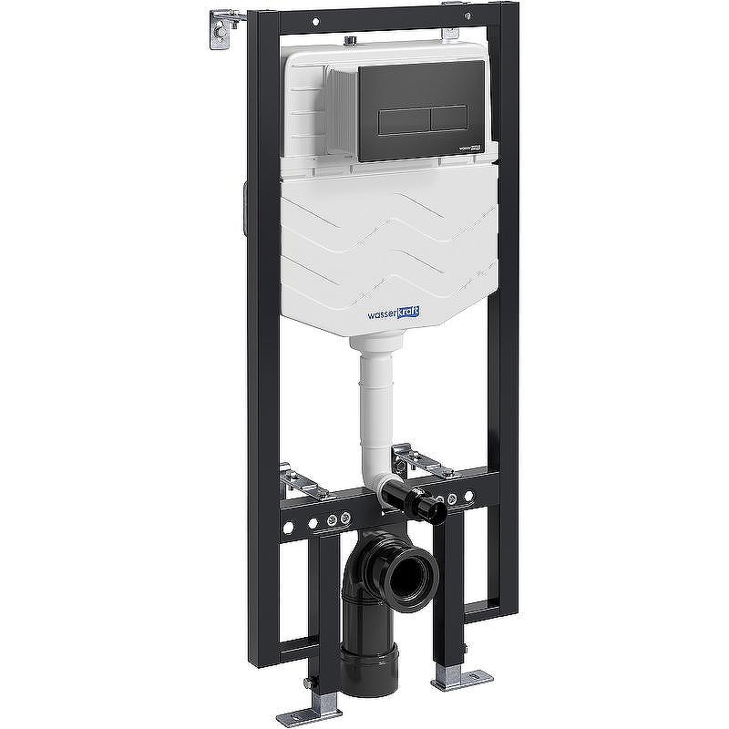 Инсталляция WasserKRAFT Vils 56TLT.010.ME.MB03 для унитаза с Черной матовой клавишей смыва