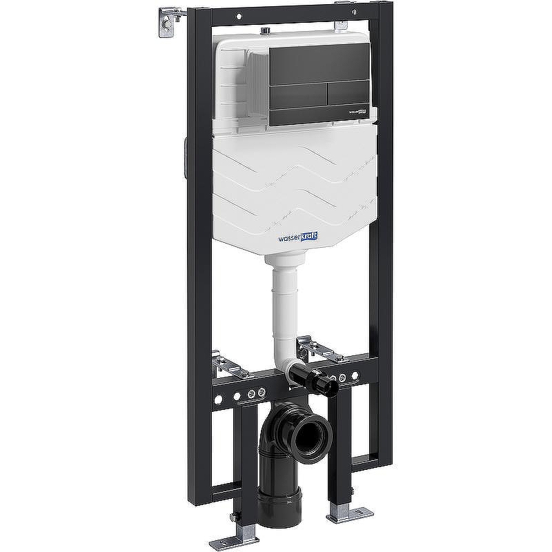 Инсталляция WasserKRAFT Vils 56TLT.010.ME.MB04 для унитаза с Черной матовой клавишей смыва