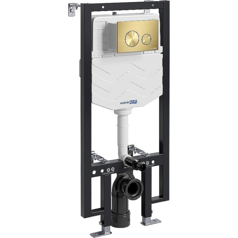 Инсталляция WasserKRAFT Vils 56TLT.010.ME.MG02 для унитаза с клавишей смыва Золото матовое