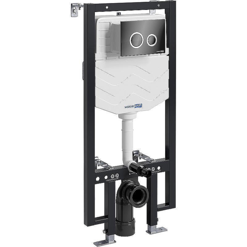 Инсталляция WasserKRAFT Vils 56TLT.010.ME.PB01 для унитаза с клавишей смыва Черный глянец
