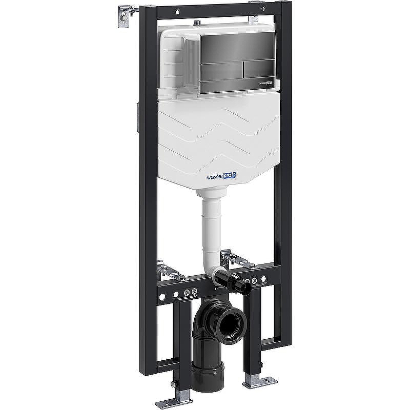 Инсталляция WasserKRAFT Vils 56TLT.010.ME.PB04 для унитаза с клавишей смыва Черный глянец