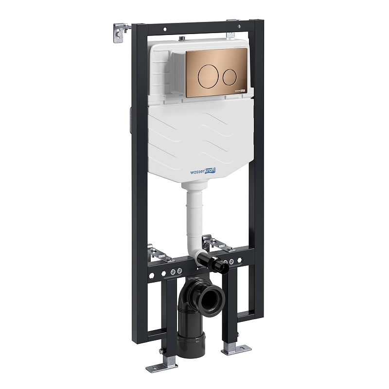 Инсталляция WasserKRAFT Vils 56TLT.010.ME.RG02 для унитаза с клавишей смыва цвет Розовое золото