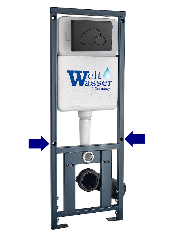 Инсталляция WeltWasser Marberg 410 RD BL 10000011210 для унитаза с клавишей смыва цвет Черный