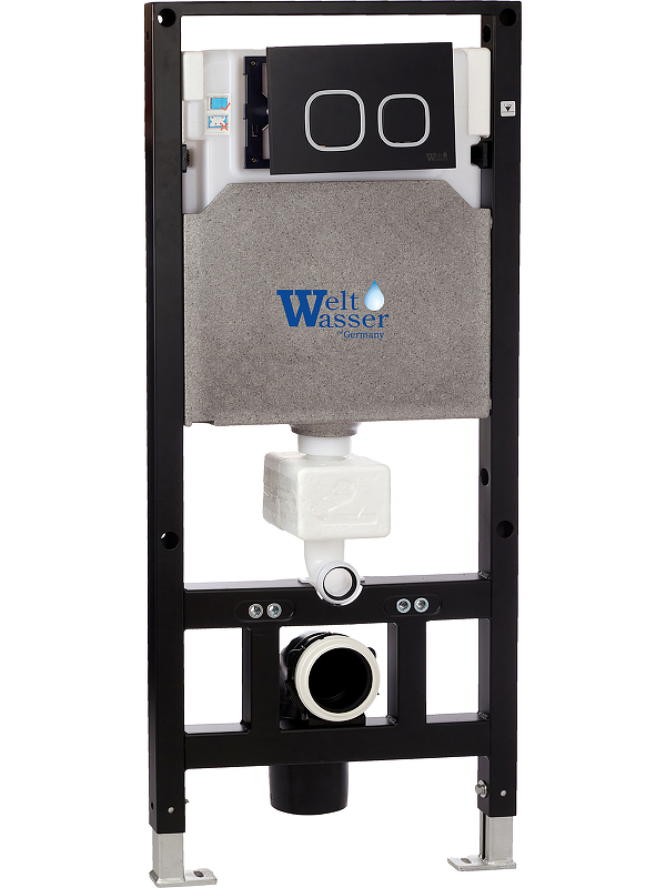Инсталляция WeltWasser WW Amberg 506 BL 10000008226 для унитаза с клавишей смыва цвет Черный